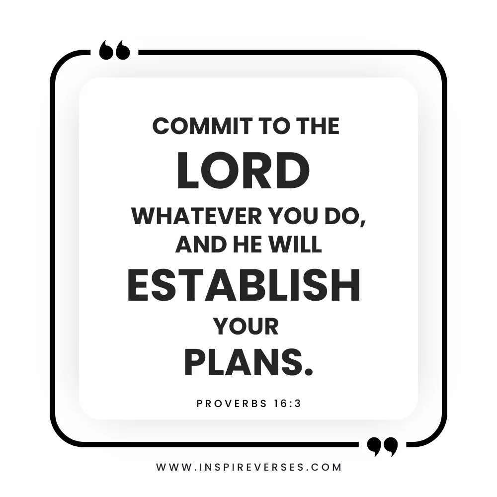 Proverbs 16:3 - Back To School Bible Verses