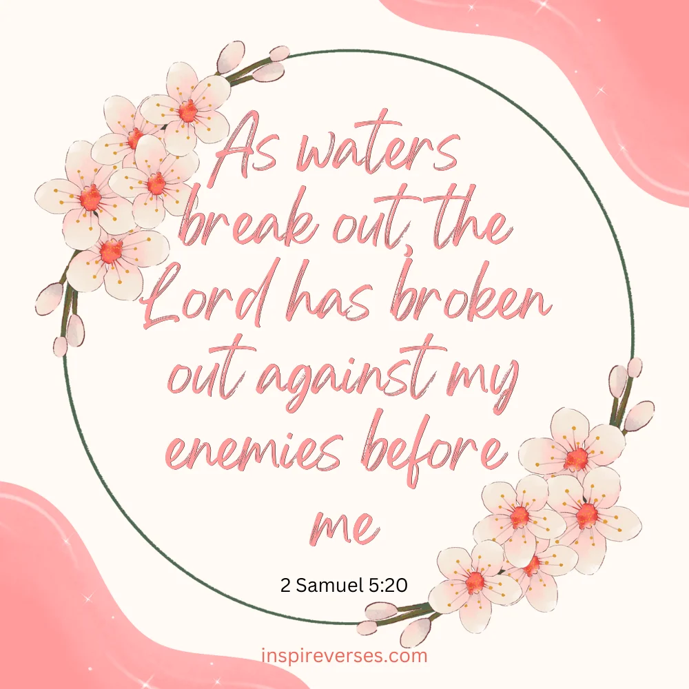 2 Samuel 5:20 - Bible verses about breakthrough