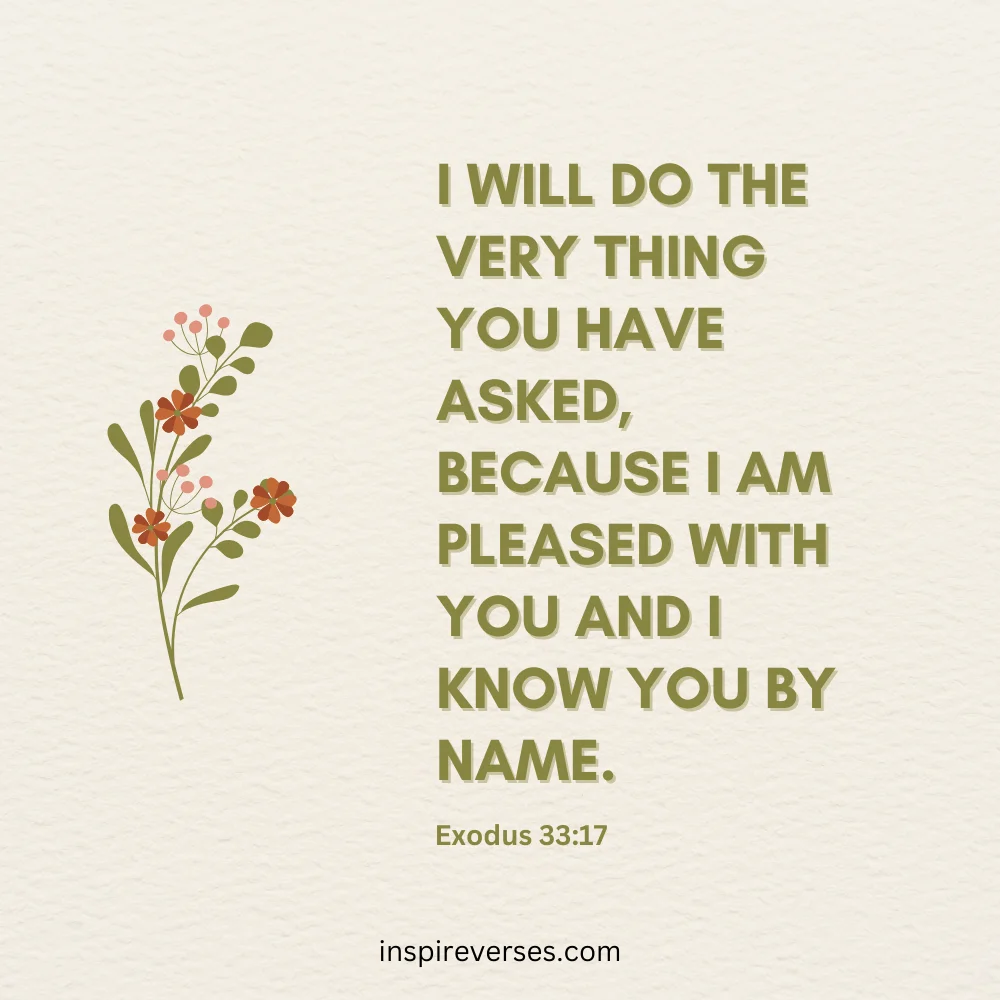 Exodus 33:17 - Bible verses about breakthrough
