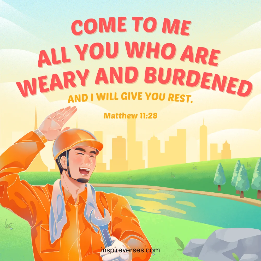Matthew 11:28 - Bible Verses For Labor Day