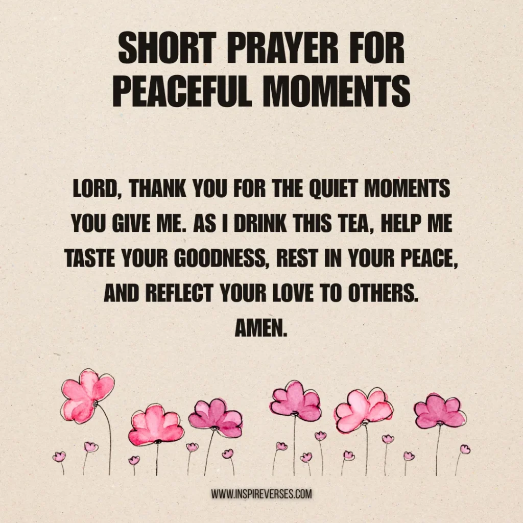 Short Prayer for Peaceful Moments